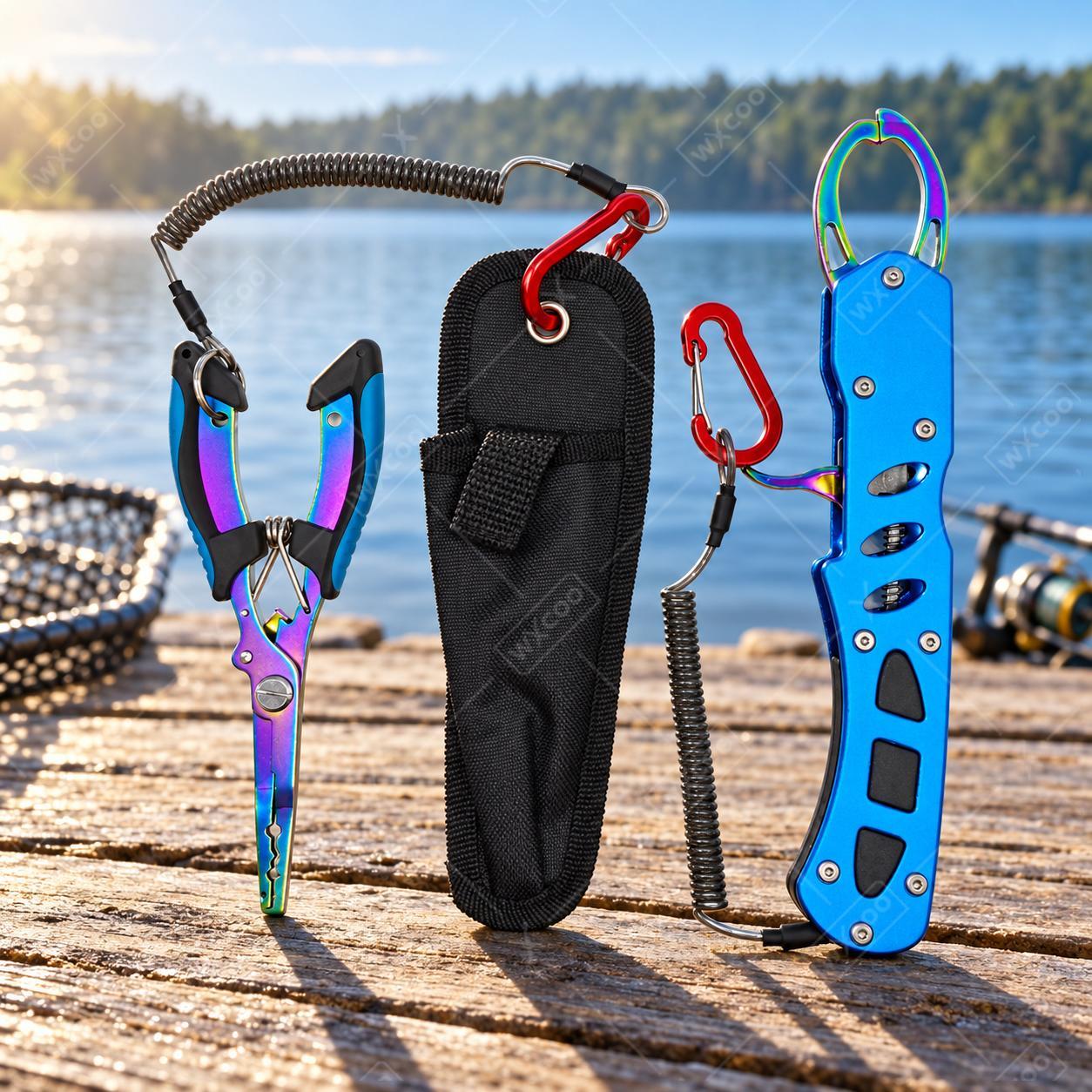 Fishing Hook Remover - Blauwe titanium gecoate zeevistang 16cm haakverwijderaar