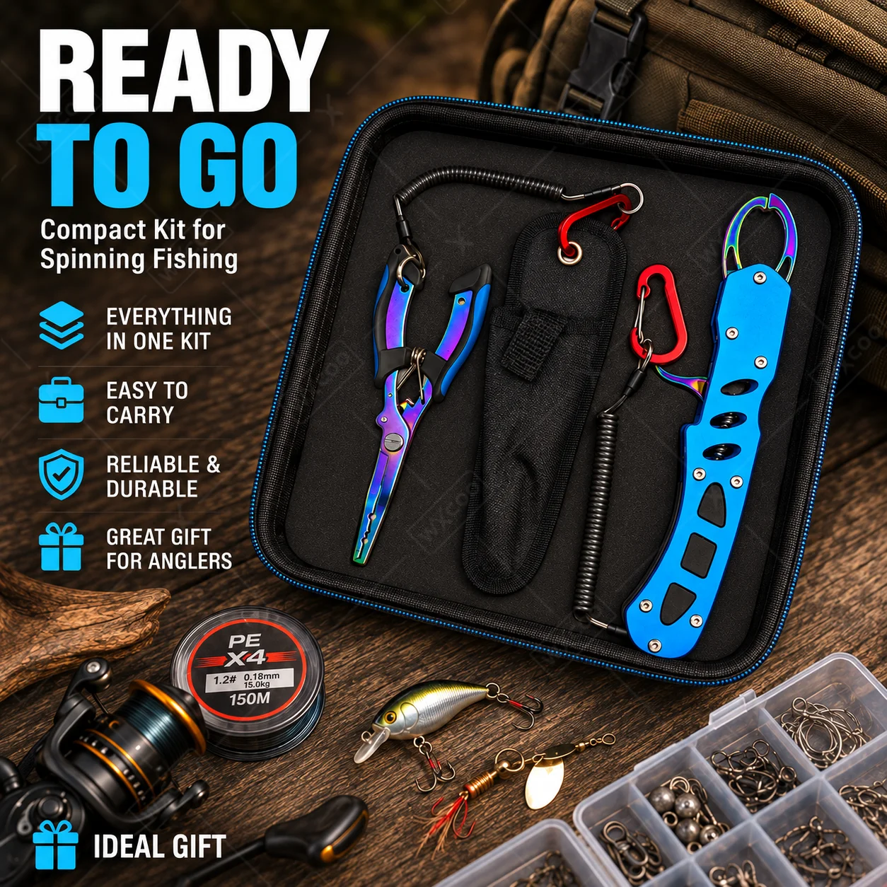 Blauwe titanium gecoate zeevis - Fishing Hook Remover recensie en prijs